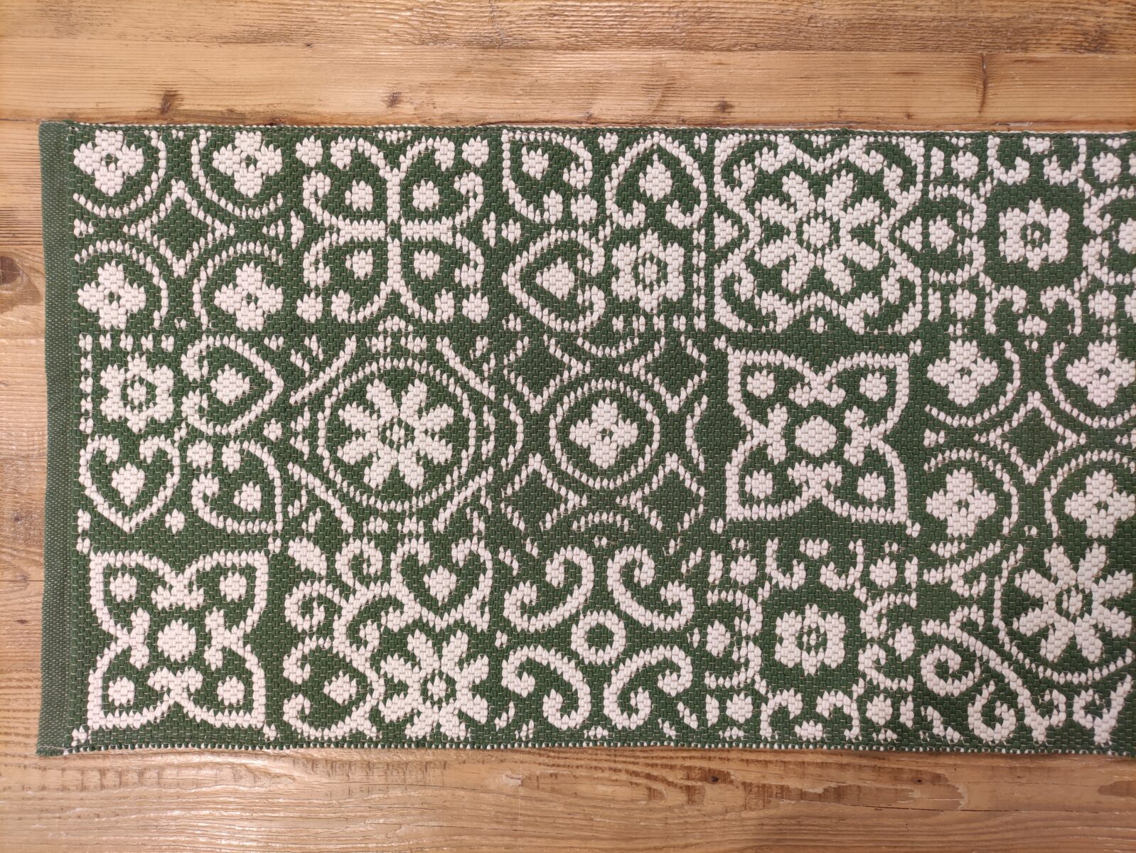 Tappeto Maioliche: Colori Verde-Avorio cm 60x100 - LA TRAMA E L